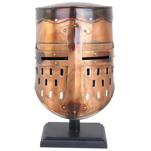 Vista 3 de Swaggersoul - Casco medieval de armadura de caballero cruzado templario Armadura espartana griega romana Tamaño libre para disfraces