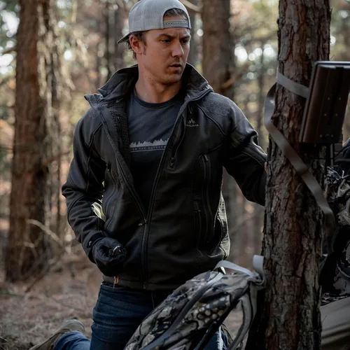 Vista 3 de Pnuma OUTDOORS Waypoint - Chaqueta de caza unisex para todas las estaciones, resistente al viento, repelente al agua, de secado rápido, elástica