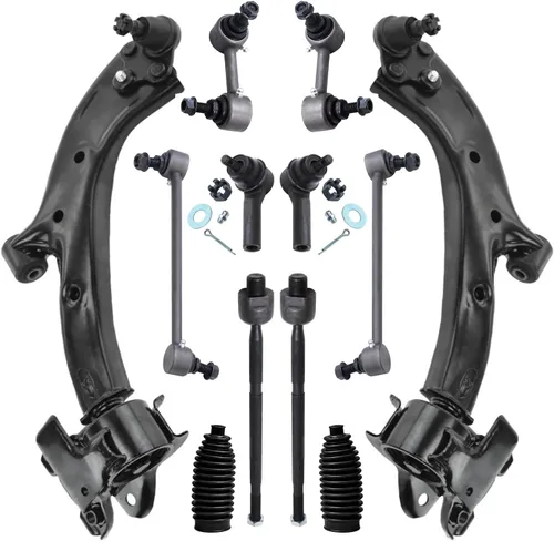 Vista 115 de Detroit Axle - Kit de extremo de 12 piezas para Ford Explorer Mercury Mountaineer 1998-2001 1999 2000, 2 brazos de control delanteros superiores