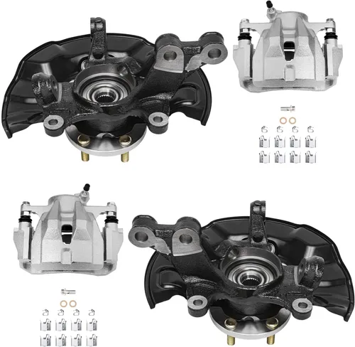 Vista 33 de Detroit Axle - Kit de nudillos traseros izquierdo FWD para Hyundai Santa Fe 2007-2009 Veracruz 2007-2012, reemplazo del conjunto de cojinete