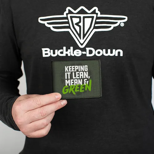 Vista 3 de Nickelodeon Buckle-Down - Cartera plegable de poliuretano para hombre, mantén tu peso Lean, Mean & Green + Classic TMNT Group Pose Gray, multicolor