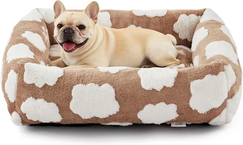 Vista 10 de JOEJOY Cama para Perro de Tamaño Mediano, Cama para Mascotas Ortopédica Lavable de Forro Polar de Pana Suave Premium con Funda de Cremallera