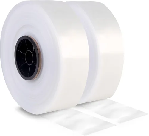 Vista 10 de 8NET - Rollo de plástico transparente de 4 mil, 2 pulgadas x 1075 pies, resina de LDPE segura para alimentos, ideal para embalaje, almacenamiento e