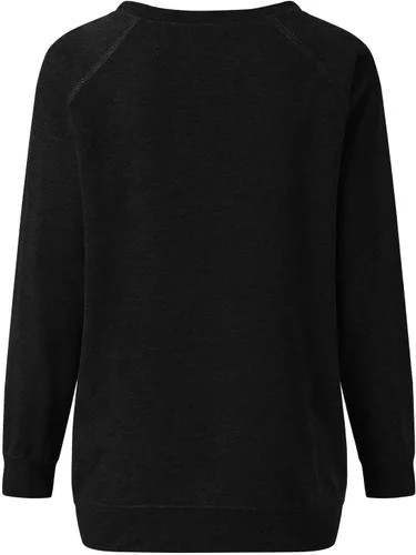 Vista 3 de Disfraces de Navidad para mujer, cuello redondo, camiseta de manga larga raglán, camisetas con estampado de árbol de Navidad
