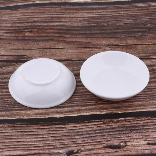 Vista 5 de 2 platos redondos de cerámica de repuesto de 3.8 pulgadas para quemador/calentador de aromaterapia de aceite eléctrico, calentador de aceite de cera