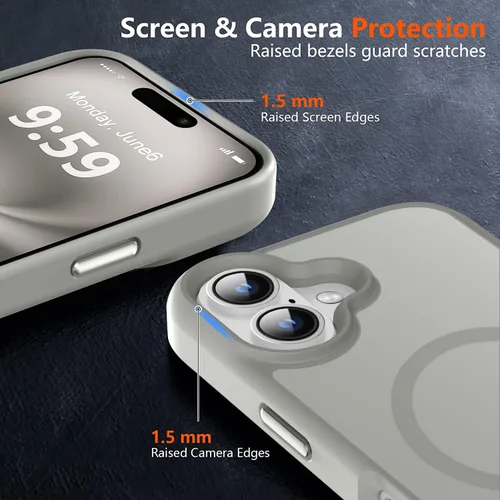 Vista 302 de MOCCA - Funda magnética resistente para iPhone XR de 6.1 pulgadas, compatible con MagSafe, funda con protección contra caídas de grado militar