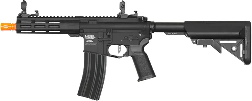 Vista 3 de Lancer Tactical Viking 7" MLOK Proline Series M4 Airsoft Rifle w/Crane Stock Negro