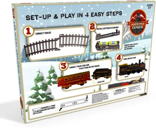 Vista 3 de Well Played North Pole Express - Tren a pilas (13 piezas)