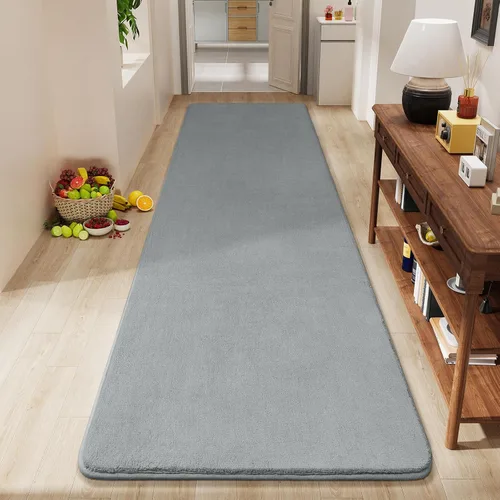 Vista 19 de Amearea Alfombra moderna lavable de 2 x 4 pies, color negro, alfombra de área pequeña para dormitorio, sala de estar, alfombra de espuma