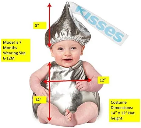 Vista 2 de Disfraz infantil Hershey Kiss Plateado