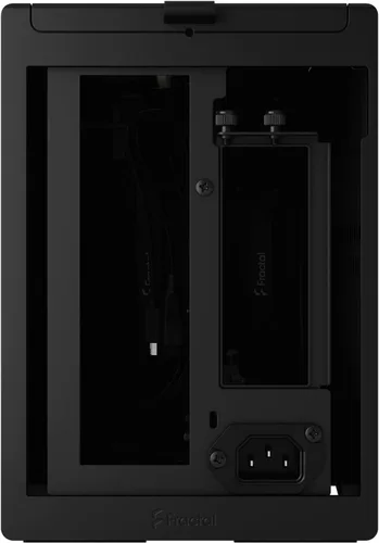 Vista 3 de Fractal Design Terra Graphite - Panel frontal de madera de nogal - Factor de forma pequeño - Carcasa para juegos Mini ITX - Cable elevador PCIe 4.0