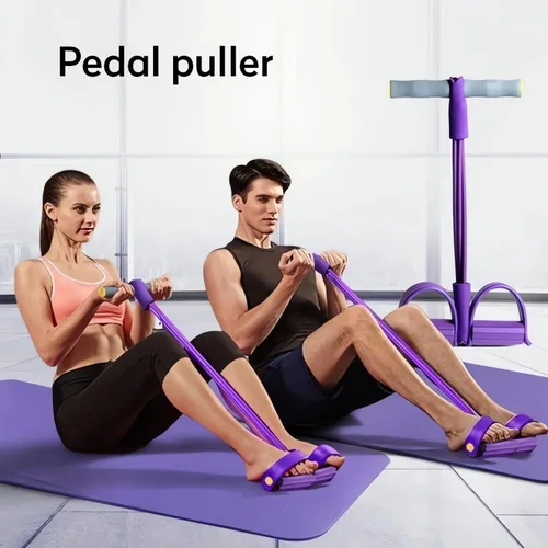 Vista 6 de 21 Bandas de Resistencia Fitness - 4 Tubo Pedal Tirador de Tobillo 2025 Bandas de Estiramiento Mejoradas para Ejercicio, Equipo de Sentadillas