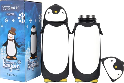 Vista 6 de ChezMax - Botella de agua de acero inoxidable para niños de 9.5 onzas, S