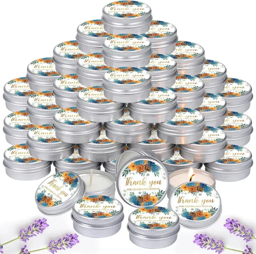 Vista 10 de MTLEE 50 velas de regalo para invitados de 1 onza