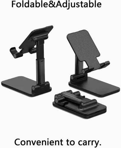 Vista 3 de Soporte de teléfono celular para escritorio, soporte de teléfono con estable antideslizante, aumenta de peso para ser estable, compatible con iPhone