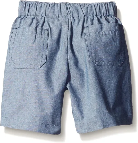 Vista 2 de Nautica conjunto de pantalones cortos lisos y camisa manga larga con botón para niños