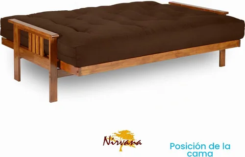 Vista 3 de Stanford juego de futón - Talla Full o Queen, colchón de 8 pulgadas, Madera Noble
