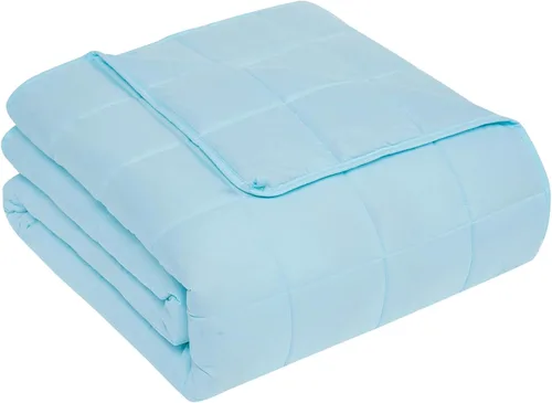 Vista 22 de CuteKing Manta pesada (2 libras, 36 x 48 pulgadas, gris) manta pesada para 40-60 libras, manta pesada para refrigeración y calefacción con cuentas