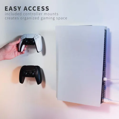 Vista 8 de VIVO Soporte de pared 2 en 1 y debajo del escritorio diseñado para consola de juegos PS5 Playstation 5 Standard y edición digital pantalla de pared