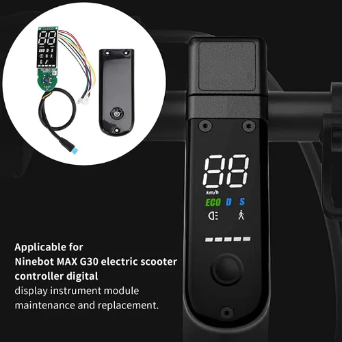 Vista 2 de Velocímetro de scooter eléctrico, pantalla LCD con luz de fondo, tablero digital de 36 V 3.780 x 1.417 in, para viajeros urbanos y entusiastas