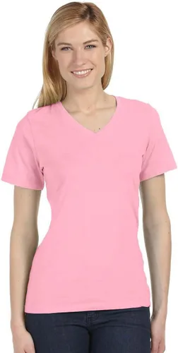 Vista 10 de Camiseta cuello en V relajada de BELLA + CANVAS Asfalto