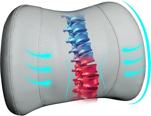 Vista 17 de Lofty Aim Almohada de apoyo lumbar para coche Malla 4d Negro