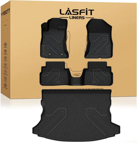 Vista 17 de LASFIT Alfombrillas de Piso Compatibles con Nissan Armada 2017-2018 / Infiniti QX56 2011-2013 / Infiniti QX80 2014-2018, TPE Para Todo Clima Ajuste