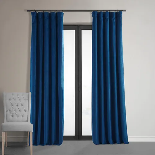 Vista 20 de HPD Half Price Drapes Cortinas Opacas Térmicas de Terciopelo Signature para Sala de Estar de 63 Pulgadas de Largo (1 Panel) con Bolsillo para Barra