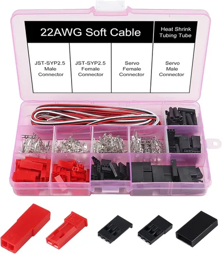 Vista 9 de Kit de conectores de 0.049 in con cable preprensado de 5.9 in 2/3/4/5/6/7/8/9/10/12 PIN compatible con conector JST GH Molex PicoBlade de 0.049 in