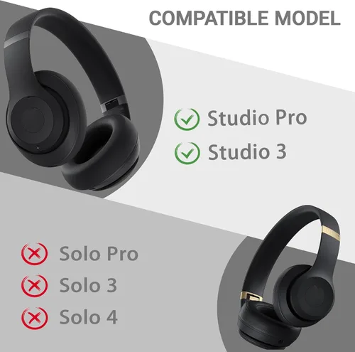 Vista 2 de Studio Pro - Diadema y bisagra de repuesto para auriculares Beats Studio Pro, kit de reparación duradero, juego de piezas de diadema de bisagra
