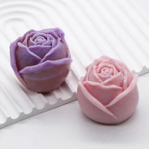 Vista 9 de EuTengHao Juego de moldes de vela de silicona para hacer velas con mechas de vela, molde de silicona 3D para cera de soja, jabón, pasteles, postres