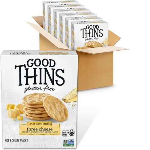 Vista 26 de Good Thins Galletas de arroz simplemente saladas sin gluten, 3.5 onzas (Paquete de 3)