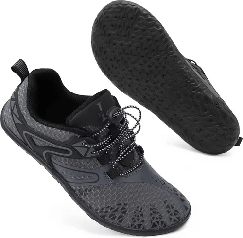 Vista 9 de L-RUN Zapatos de agua para hombre y mujer, zapatos de agua descalzos para senderismo, secado rápido, calcetines acuáticos para natación, buceo