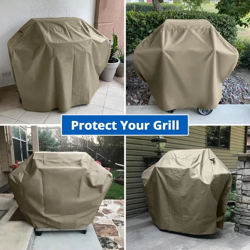 Vista 7 de SunPatio - Funda para parrilla de 48 pulgadas para exteriores, cubierta resistente para barbacoa con costura sellada impermeable