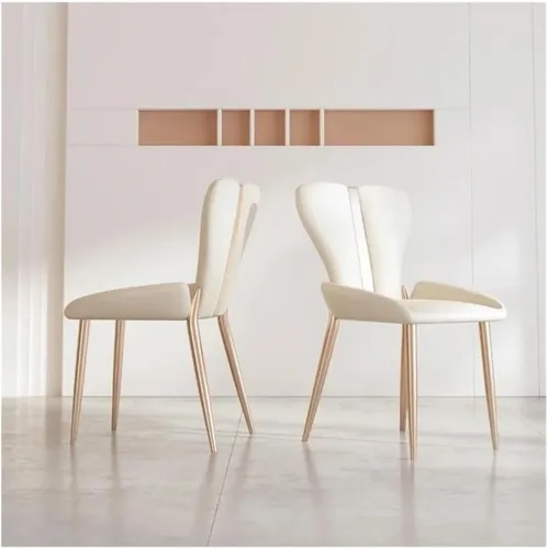 Vista 5 de Sillas de comedor, Malla Silla de comedor de diseño moderno de acero inoxidable para el hogar, Sillas para comedor