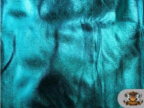 Vista 3 de 1 tela turquesa metálica de elastano, 60 pulgadas, vendido por The Yard