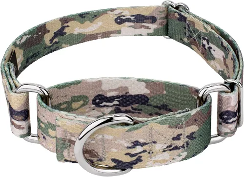 Vista 9 de Country Brook Petz - Collar de perro Martingala de camuflaje azul con diseño de camuflaje y diseños resistentes (1/2 pulgada, 2XS)