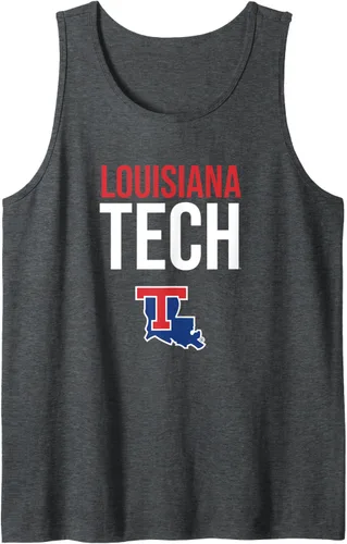 Vista 3 de Camiseta sin mangas apilada Louisiana Tech Bulldogs, Negro