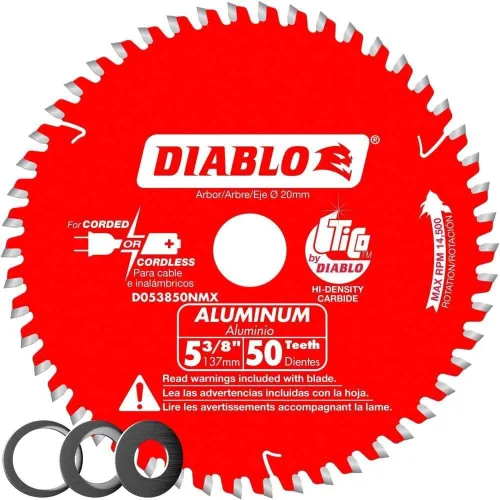 Vista 9 de Diablo - Hoja de sierra para aluminio mediano, 5-1/2" de diámetro, 50 dientes TCG