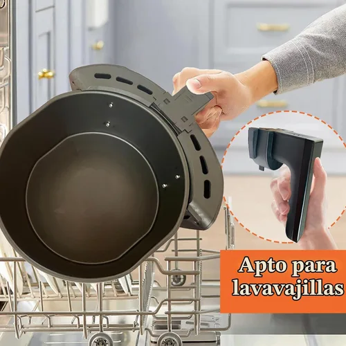 Vista 4 de Piezas de repuesto de mango de freidora de aire para freidora de aire 5QT Gourmia GAF556, mango de freidora de aire premium para freidora de aire