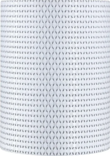 Vista 3 de Aspen Creative 31615 Pantalla de lámpara con forma de tambor de transición (cilindro) en forma de araña en jacquard blanco y gris, 8 pulgadas