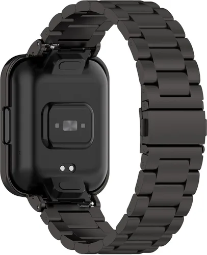 Vista 2 de Compatible con Redmi Watch 2 lite con funda, correa de metal de acero inoxidable mejorada con protector de pantalla para Redmi Watch 2 lite