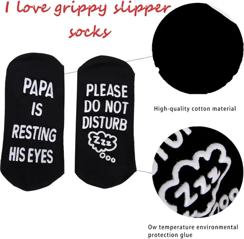 Vista 3 de ZXGXLAW Regalos de cumpleaños para papá, hombres, marido, abuelo, mujeres, idea para el día del padre, Navidad, no estoy durmiendo, calcetines