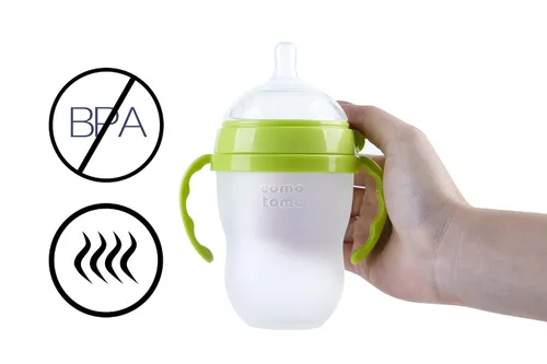 Vista 6 de Mango de biberón compatible para biberones Comotomo de 8 onzas y 5 onzas, 3 unidades, verde
