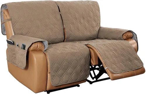 Vista 13 de Beacon Pet Funda para silla reclinable, funda elástica para sofá reclinable de 2/3 plazas, funda impermeable con bolsillos, protector de muebles