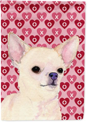 Vista 31 de Caroline's Treasures SS4484GF Bandera de jardín con diseño de bulldog inglés y corazones para el Día de San Valentín, bandera decorativa para patio