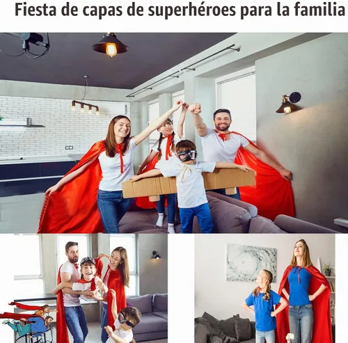 Vista 7 de Capas y máscaras de superhéroe para adultos, capas de vampiro de Halloween, capas de superhéroe, disfraz de superhéroe Negro