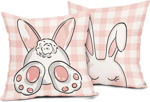 Vista 12 de Juego de 2 fundas de almohada de hojas de plantas tropicales de 20 x 20 pulgadas, juego de 2 fundas de almohada cuadradas de lino de algodón y hojas