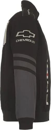 Vista 3 de JH DESIGN GROUP Chaqueta de sarga de algodón bordada Chevy Camaro para hombre