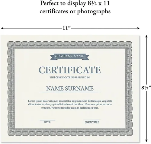Vista 3 de Placa de premio de certificado de papelería fina Negro